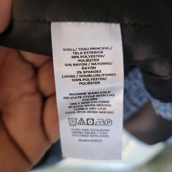 LOFT Women's Tweed Blue BlazerJacket Size L - Picture 6 of 10